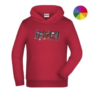 JARMEN Hoodie Kinder red Produktbild mit Farbauswahl