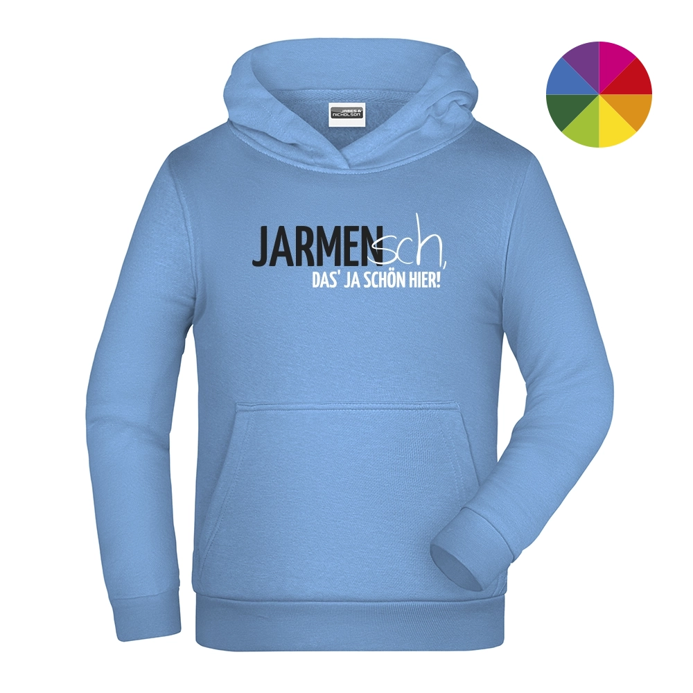 JARMENsch! Hoodie Kinder sky-blue Produktbild mit Farbauswahl