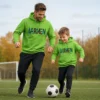 JARMEN Hoodie Kinder lime-green Tragebild (KI-generiert)
