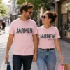 JARMEN T-Shirt Rose Tragebild (KI-generiert)